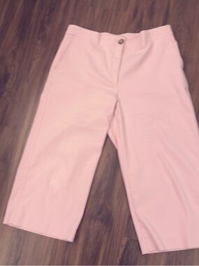 Ann Taylor Petite wide leg Crop in Soft Pink